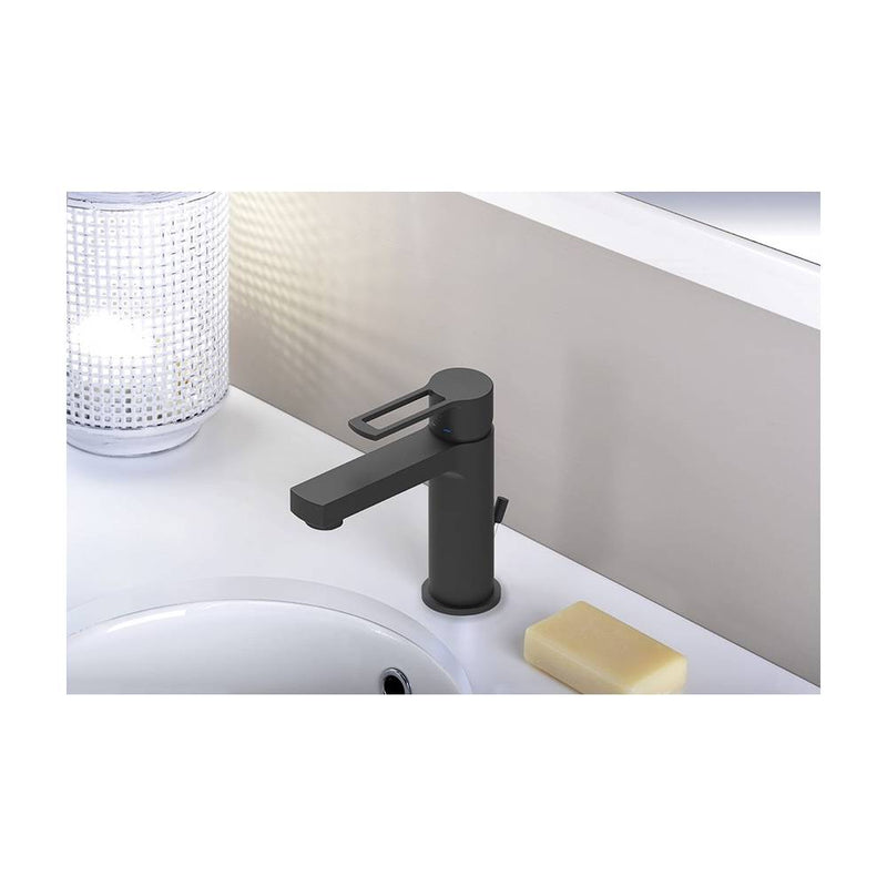 Miscelatore lavabo serie Ringo modello RIN075NO colore nero opaco Paffoni by CeramicStore | Lo specialista del tuo bagno