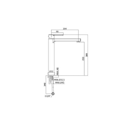 Miscelatore da lavabo serie Ringo modello RIN081NO colore nero opaco Paffoni by CeramicStore | Lo specialista del tuo bagno