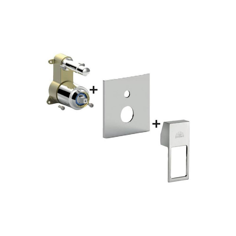Miscelatore incasso con deviatore PBOX 015 piastra ABS serie Ringo modello RINBOX015CR cromo Paffoni by CeramicStore | Lo specialista del tuo bagno