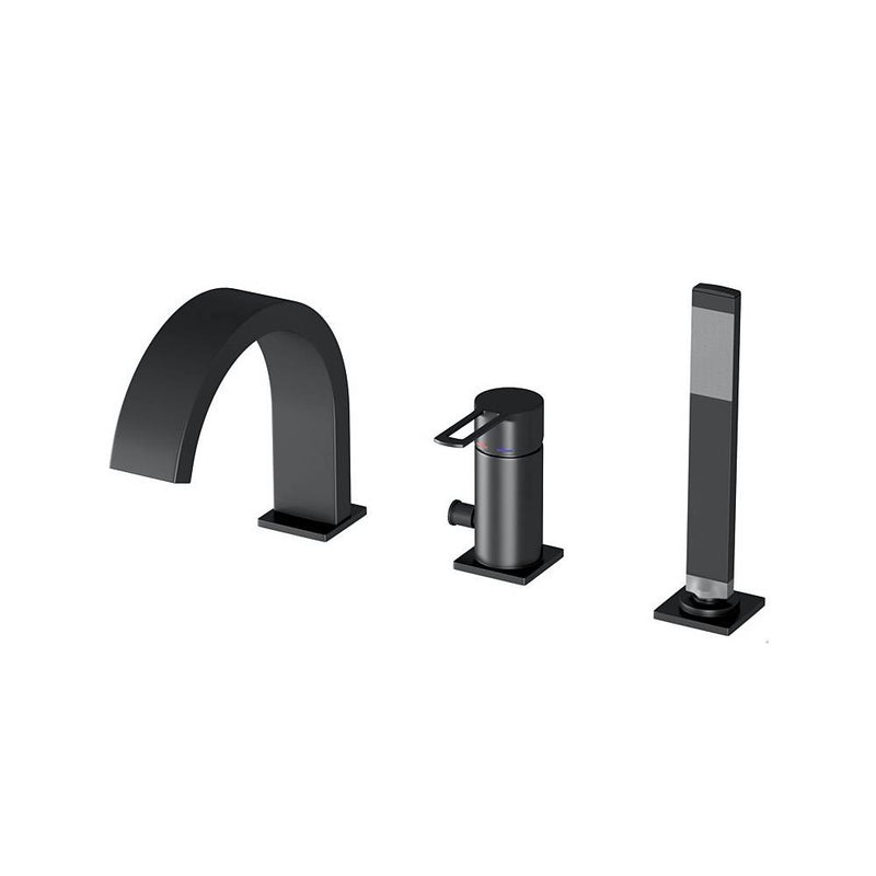 Miscelatore bordo vasca con bocca e duplex serie Ringo modello RIN040LNO colore nero opaco Paffoni by CeramicStore | Lo specialista del tuo bagno