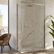Box Doccia ad angolo 70x150 con lato fisso e porta scorrevole in cristallo 6 mm e profilo Cromo brillante Versione Destra by CeramicStore | Lo specialista del tuo bagno