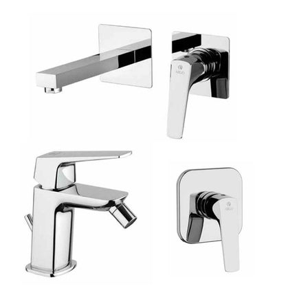 Set di Rubinetti per Lavabo a muro, Bidet e Doccia incasso cromato collezione Bloom di Argo Rubinetterie by CeramicStore | Lo specialista del tuo bagno