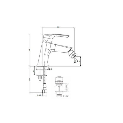 Rubinetto Miscelatore Monocomando per Bidet cromato con Piletta e Saltello collezione Hike di Argo Rubinetterie by CeramicStore | Lo specialista del tuo bagno