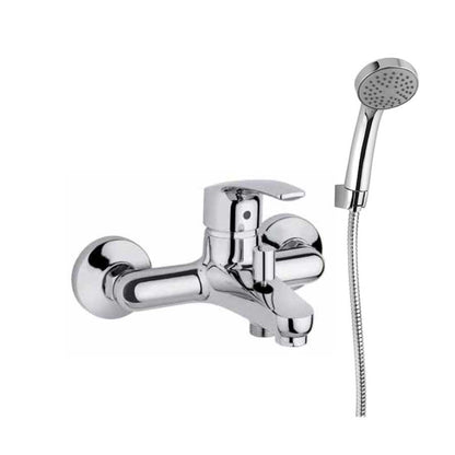 Set di Rubinetti per Vasca Duplex, lavabo Alto, Bidet cromato con Piletta e Saltello collezione Hike di Argo Rubinetterie by CeramicStore | Lo specialista del tuo bagno