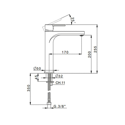 Miscelatore monocomando lavabo alto RubiFlux serie Lume - Rame by CeramicStore | Lo specialista del tuo bagno