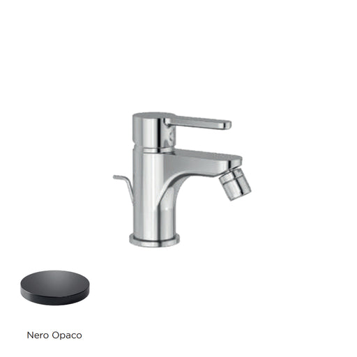 Miscelatore monocomando bidet con scarico RubiFlux serie Lume - Nero Opaco by CeramicStore | Lo specialista del tuo bagno