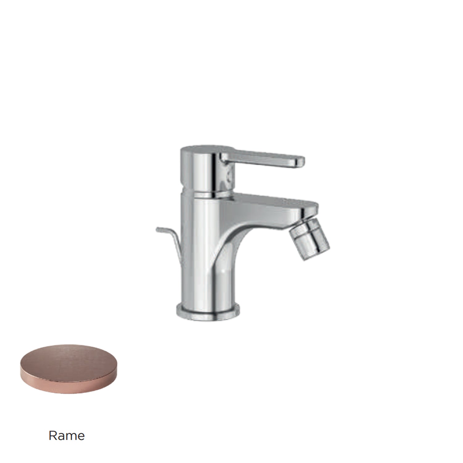 Miscelatore monocomando bidet con scarico RubiFlux serie Lume - Rame by CeramicStore | Lo specialista del tuo bagno