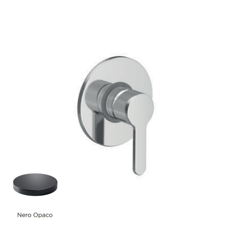 Miscelatore monocomando da incasso per doccia RubiFlux serie Lume - Nero Opaco by CeramicStore | Lo specialista del tuo bagno