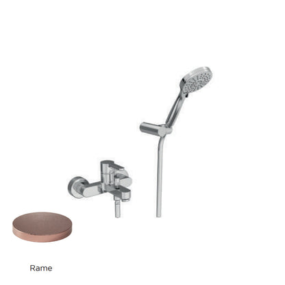 Miscelatore monocomando per vasca con kit doccino RubiFlux serie Lume - Rame by CeramicStore | Lo specialista del tuo bagno
