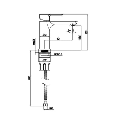 Miscelatore monocomando lavabo RubiFlux serie Zea - Cromo by CeramicStore | Lo specialista del tuo bagno