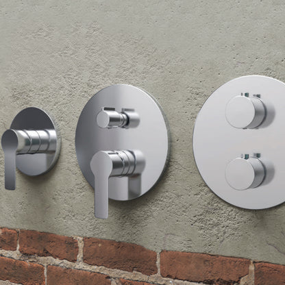 Miscelatore monocomando incasso termostatico con deviatore RubiFlux serie Zea - Cromo by CeramicStore | Lo specialista del tuo bagno