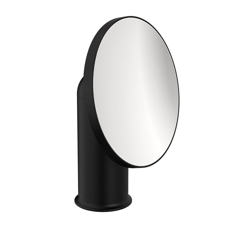 Specchio ingranditore da appoggio in acciaio della collezione 'Geyser' by Cosmic - Nero satinato by CeramicStore | Lo specialista del tuo bagno