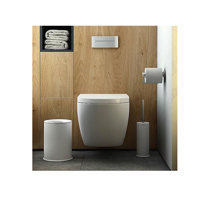 Porta scopino a terra in acciaio della collezione 'Geyser' by Cosmic - Bianco satinato by CeramicStore | Lo specialista del tuo bagno