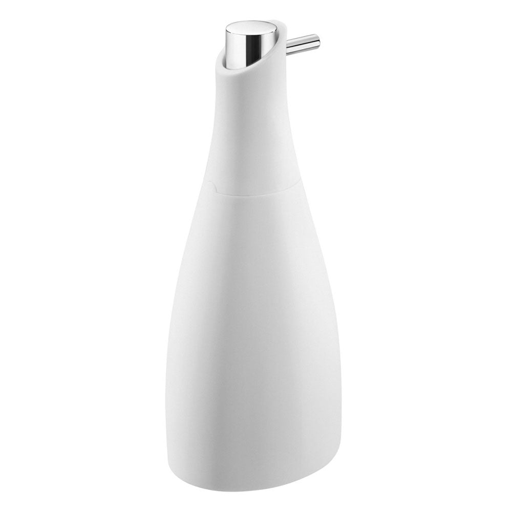 Dispenser sapone da appoggio in vetro acrilico della collezione 'Saku' by Cosmic - Bianco soft