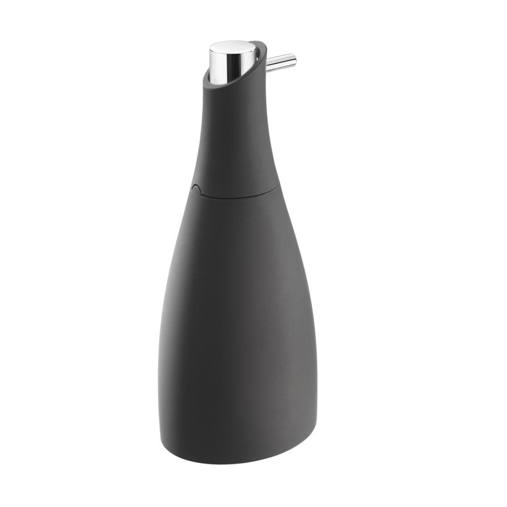 Dispenser sapone da appoggio in vetro acrilico della collezione 'Saku' by Cosmic - Nero soft