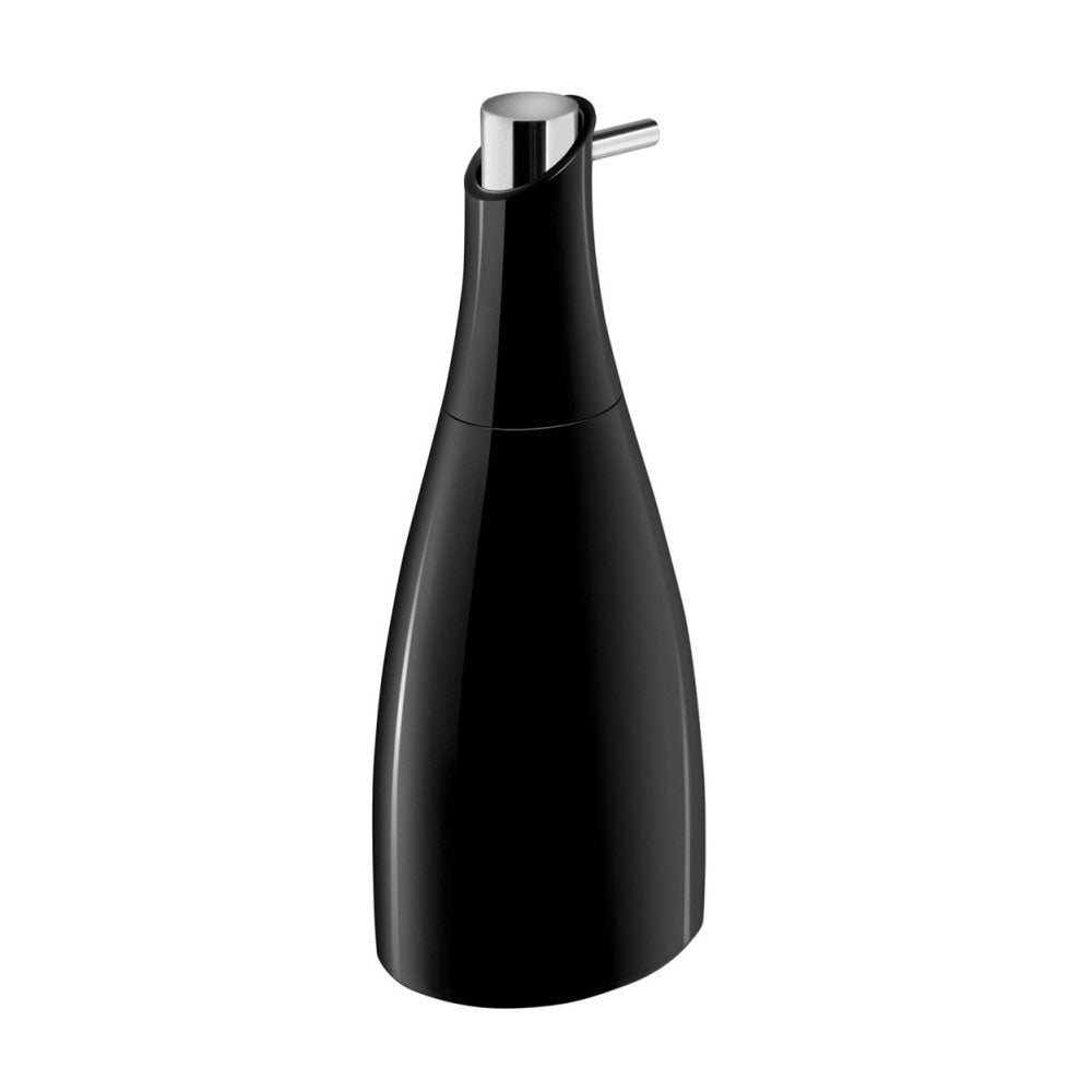 Dispenser sapone da appoggio in vetro acrilico della collezione 'Saku' by Cosmic - Nero lucido