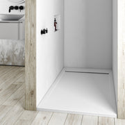 Piatto doccia in gel coat Spirit con griglia in tinta cm 90x120 Bianco Segnale by CeramicStore | Lo specialista del tuo bagno