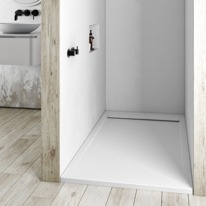 Piatto doccia in gel coat Spirit con griglia in tinta cm 90x120 Bianco Segnale by CeramicStore | Lo specialista del tuo bagno