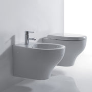 Vaso Sospeso 53x36 cm serie Eden di Ceramica Galassia con sedile slim soft close
