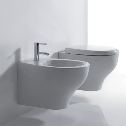 Vaso Sospeso 53x36 cm serie Eden di Ceramica Galassia con sedile slim soft close