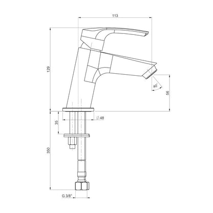 Set di Rubinetti Lavabo e Bidet con Piletta Click Clack finitura cromo lucido Ducati Design collezione HD10 by CeramicStore | Lo specialista del tuo bagno