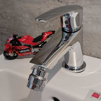 Set di Rubinetti Lavabo Alto e Bidet con Piletta Click Clack finitura cromo lucido Ducati Design collezione HD10 by CeramicStore | Lo specialista del tuo bagno