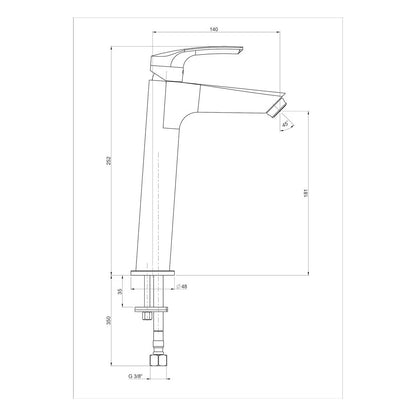 Set di Rubinetti Lavabo Alto e Bidet con Piletta Click Clack finitura cromo lucido Ducati Design collezione HD10 by CeramicStore | Lo specialista del tuo bagno