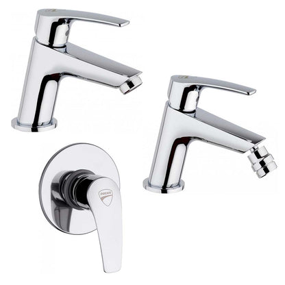 Set di Rubinetti Doccia, Lavabo e Bidet con Piletta Click Clack finitura cromo lucido Ducati Design collezione HD10 by CeramicStore | Lo specialista del tuo bagno
