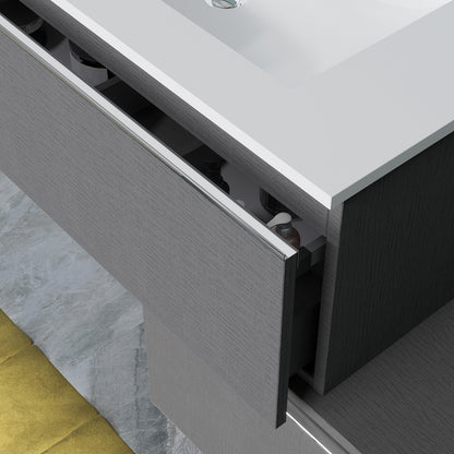 Composizione sospesa Shanti base con lavabo, specchio e led 60cm lino by CeramicStore | Lo specialista del tuo bagno