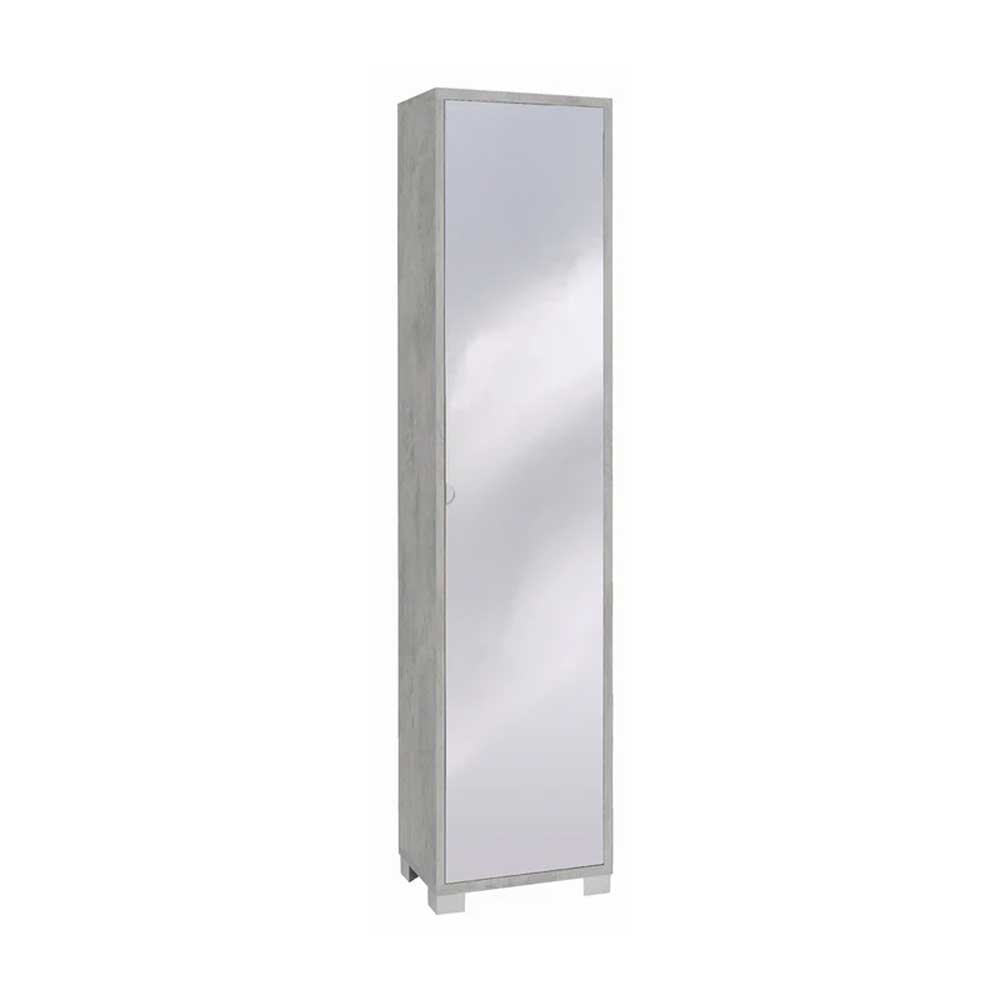 Mobile Colonna da Bagno 1 Anta finitura Struttura Cemento / Finitura Frontale Specchio Naturale by Sarmog by CeramicStore | Lo specialista del tuo bagno