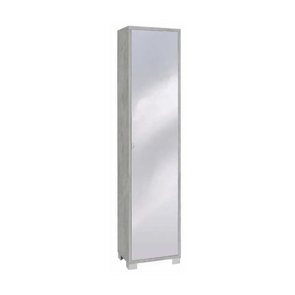 Mobile Colonna da Bagno 1 Anta finitura Struttura Cemento / Finitura Frontale Specchio Naturale by Sarmog by CeramicStore | Lo specialista del tuo bagno