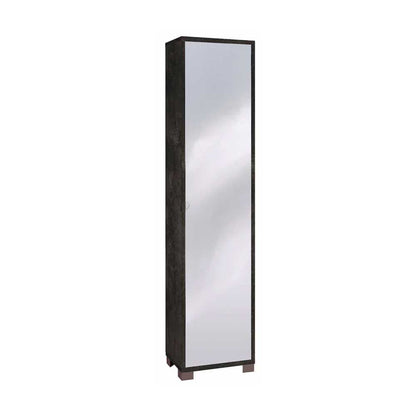 Mobile Colonna da Bagno 1 Anta finitura Struttura Ossido Nero / Finitura Frontale Specchio Naturale by Sarmog by CeramicStore | Lo specialista del tuo bagno