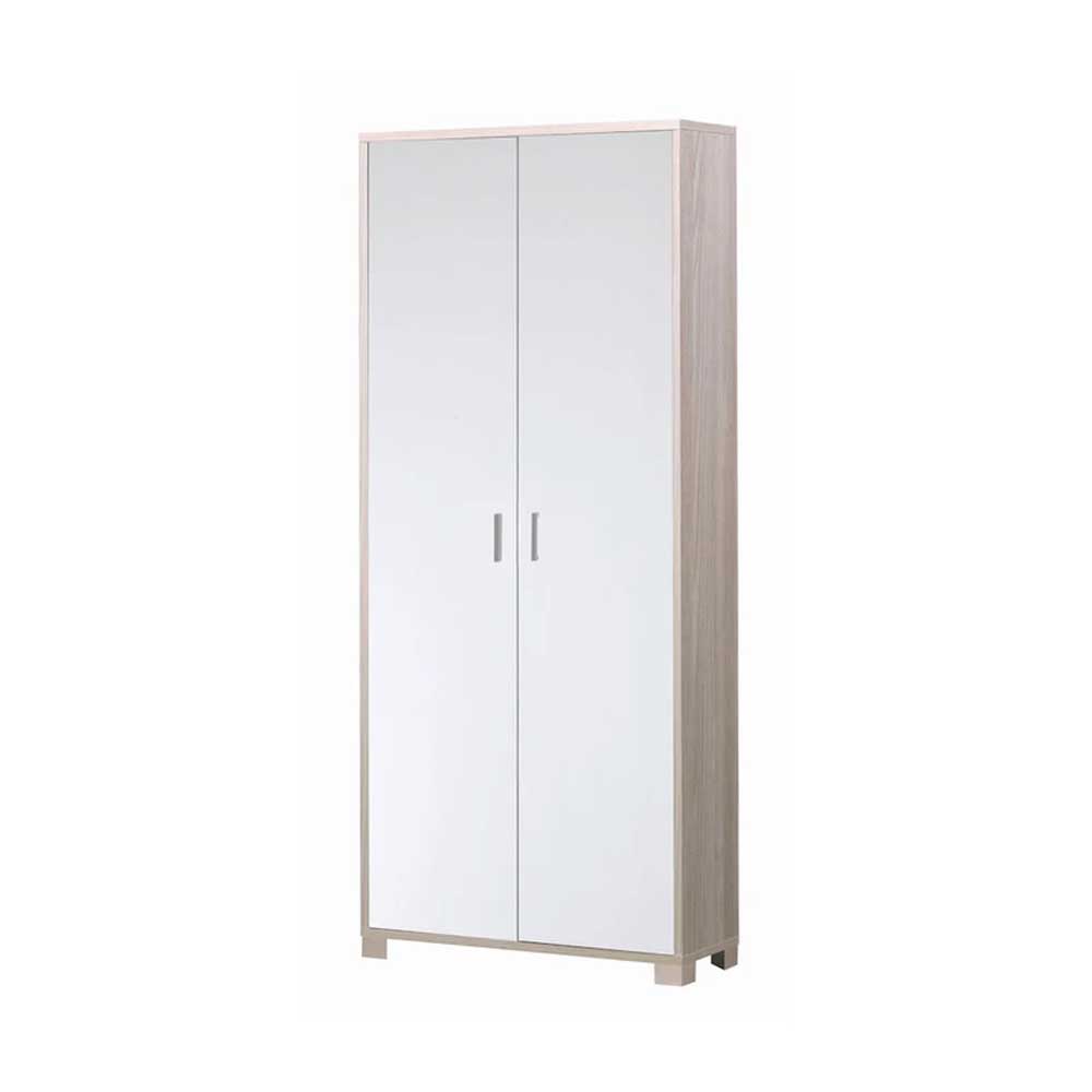 Mobile Armadio a 2 ante e 8 ripiani finitura Struttura Olmo Chiaro / Finitura Frontale Bianco Fiammato by Sarmog by CeramicStore | Lo specialista del tuo bagno