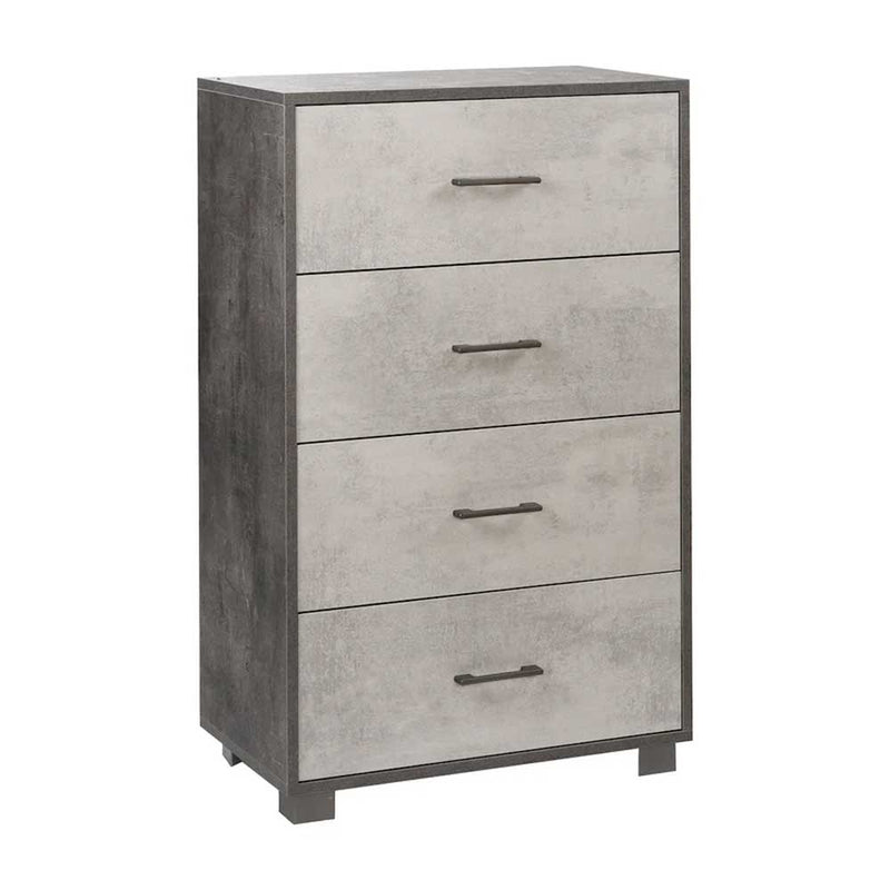 Mobile Cassettiera Verticale a 4 cassetti finitura Struttura Ossido Nero / Finitura Frontale Cemento by Sarmog by CeramicStore | Lo specialista del tuo bagno