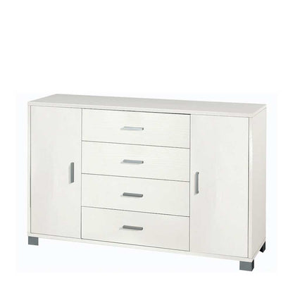 Mobile Credenza a 2 ante e 4 cassetti finitura Struttura Bianco Fiammato / Finitura Frontale Bianco Fiammato by Sarmog by CeramicStore | Lo specialista del tuo bagno