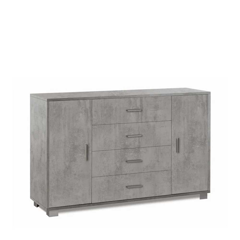 Mobile Credenza a 2 ante e 4 cassetti finitura Struttura Cemento / Finitura Frontale Cemento by Sarmog by CeramicStore | Lo specialista del tuo bagno