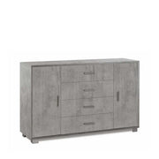 Mobile Credenza a 2 ante e 4 cassetti finitura Struttura Cemento / Finitura Frontale Cemento by Sarmog by CeramicStore | Lo specialista del tuo bagno