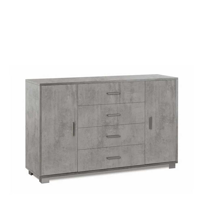 Mobile Credenza a 2 ante e 4 cassetti finitura Struttura Cemento / Finitura Frontale Cemento by Sarmog by CeramicStore | Lo specialista del tuo bagno