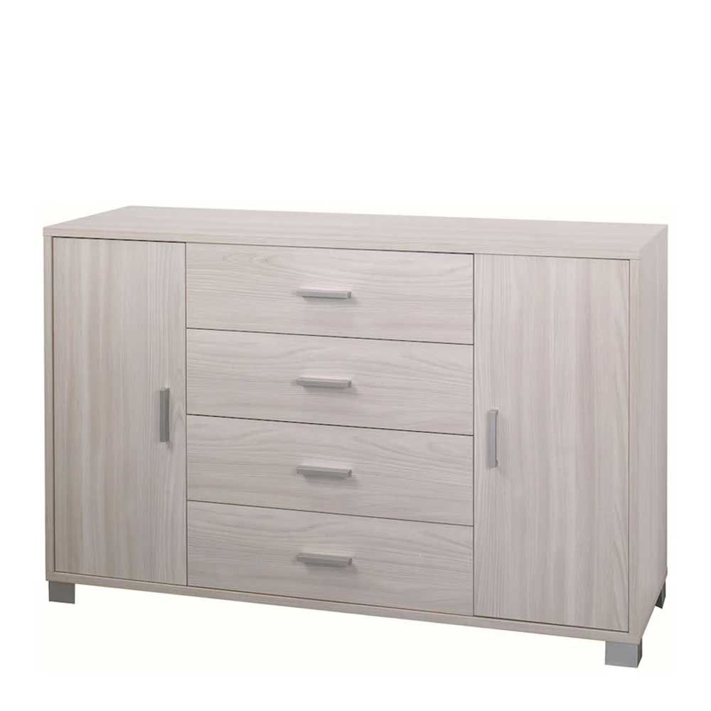 Mobile Credenza a 2 ante e 4 cassetti finitura Struttura Olmo Chiaro / Finitura Frontale Olmo Chiaro by Sarmog by CeramicStore | Lo specialista del tuo bagno