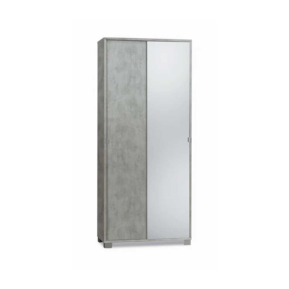 Mobile Armadio a 2 Ante con apertura scorrevole finitura Struttura Cemento / Finitura Specchio Naturale by Sarmog by CeramicStore | Lo specialista del tuo bagno