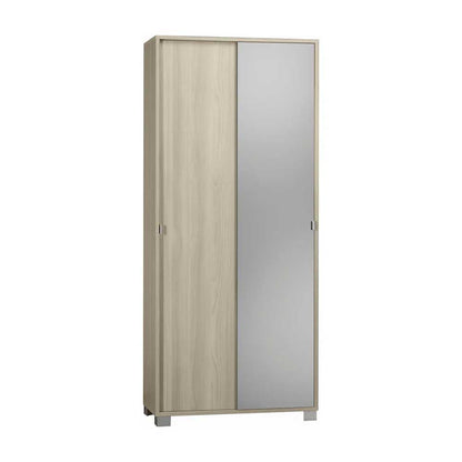 Mobile Armadio a 2 Ante con apertura scorrevole finitura Struttura Olmo Chiaro / Finitura Specchio Naturale by Sarmog by CeramicStore | Lo specialista del tuo bagno