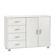 Mobile Credenza a 2 Ante e 4 cassetti finitura Struttura Bianco Fiammato / Finitura Bianco Fiammato by Sarmog by CeramicStore | Lo specialista del tuo bagno