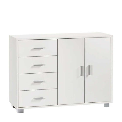 Mobile Credenza a 2 Ante e 4 cassetti finitura Struttura Bianco Fiammato / Finitura Bianco Fiammato by Sarmog by CeramicStore | Lo specialista del tuo bagno