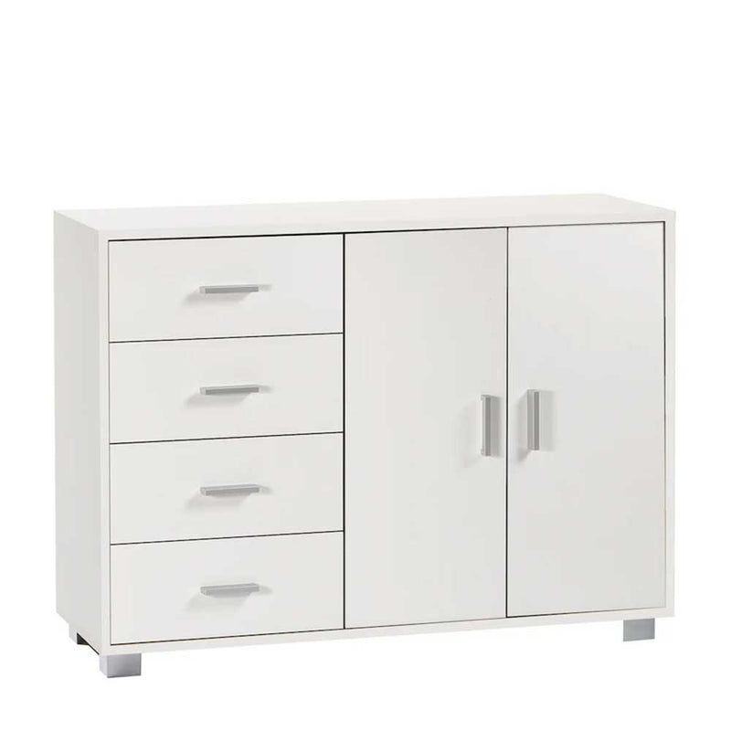 Mobile Credenza a 2 Ante e 4 cassetti finitura Struttura Bianco Fiammato / Finitura Bianco Fiammato by Sarmog by CeramicStore | Lo specialista del tuo bagno
