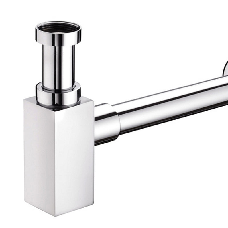 Sifone lavabo o bidet design quadrato in ottone PESANTE cromato 16-30 cm by CeramicStore | Lo specialista del tuo bagno