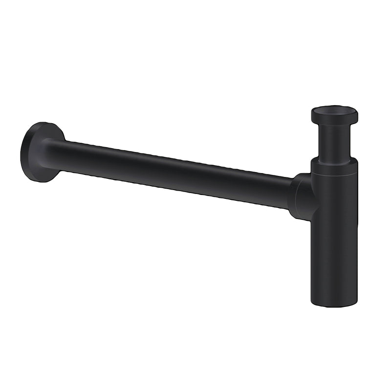 Sifone d'arredo Minimal in ottone verniciato nero opaco 30 cm by CeramicStore | Lo specialista del tuo bagno