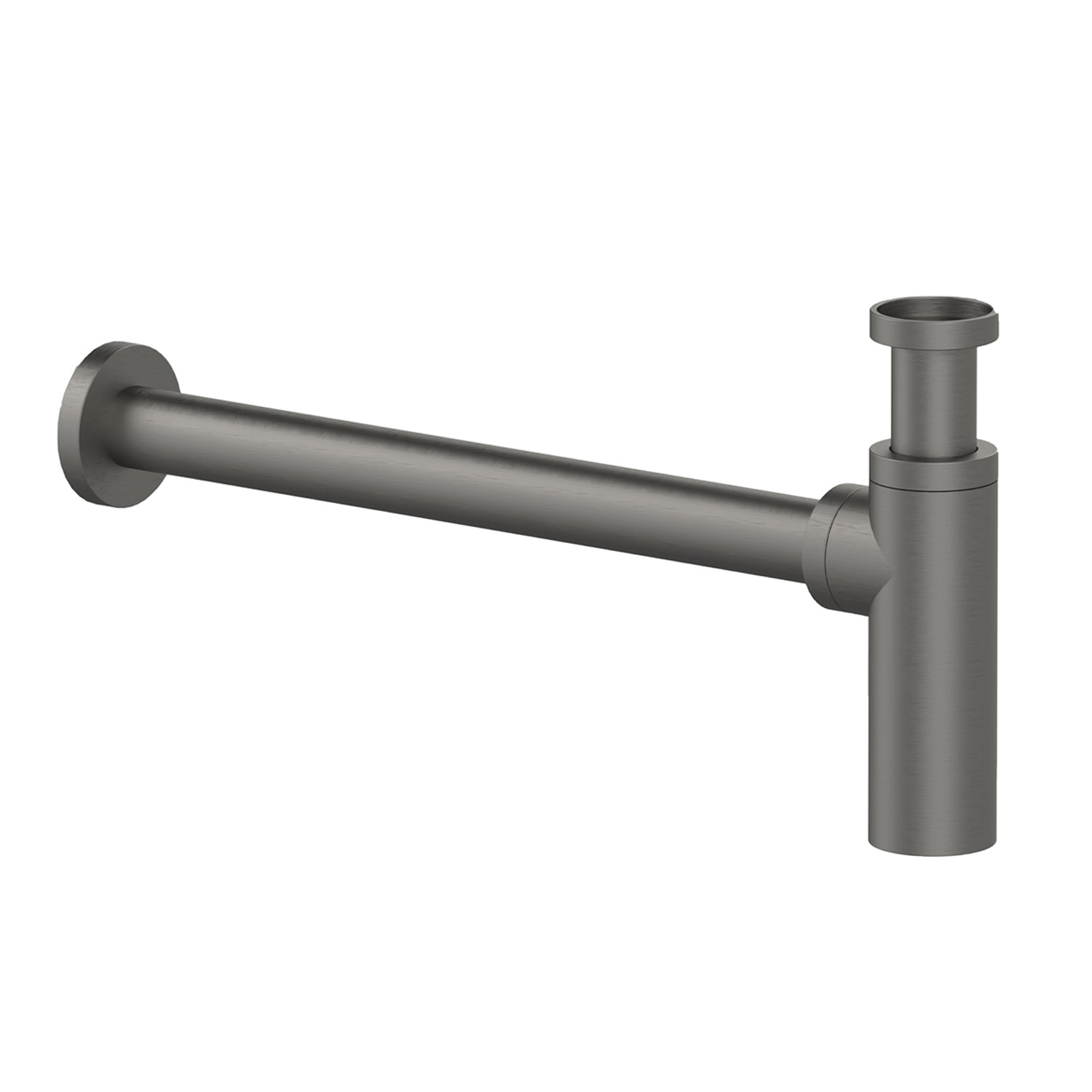 Sifone d'arredo Minimal in ottone verniciato nichel spazzolato opaco 30 cm by CeramicStore | Lo specialista del tuo bagno