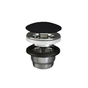 Piletta Free Flow con tappo tondo nero opaco per lavabi Sensation senza troppo pieno by CeramicStore | Lo specialista del tuo bagno