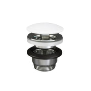 Piletta Free Flow con tappo tondo bianco opaco per lavabi Sensation senza troppo pieno by CeramicStore | Lo specialista del tuo bagno