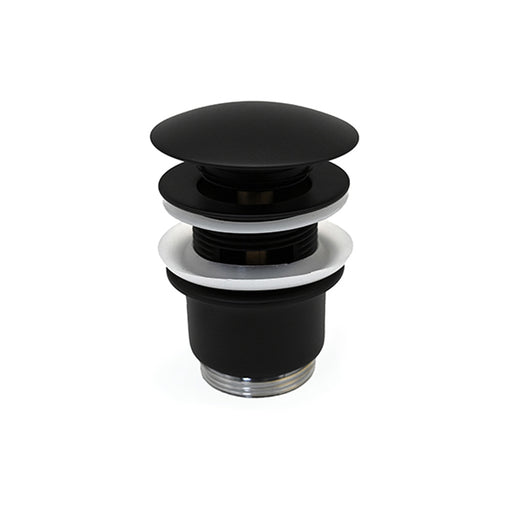 Piletta lavabo click-clack nero opaco in ottone senza troppo pieno by CeramicStore | Lo specialista del tuo bagno